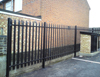 Powder coated steel palisade