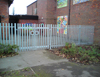 Steel palisade round tops