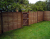 Waney edged panels and gate back