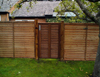 Waney edged panels and gate front