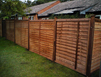 Waney edged panels on 4 posts
